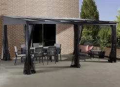 Anbaupavillon St. Barthelemy Von SOJAG -Deko Garten Verkauf anbaupavillon st barthelemy von sojag farbe anthrazit 5