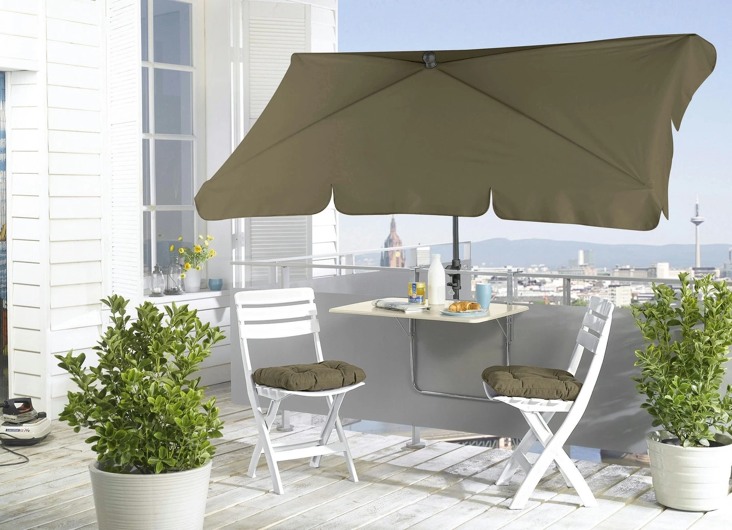 Balkonschirm Höhenverstellbar, Mit Knickmechanismus 6 Balkonschirm Höhenverstellbar, Mit Knickmechanismus – Bild 4