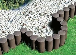 Beetbegrenzung Aus Frostsicherem Polypropylen -Deko Garten Verkauf beetbegrenzung aus frostsicherem polypropylen farbe braun 1