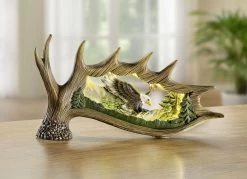 Beleuchtetes Hirschgeweih Aus Polyresin