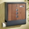 Briefkasten Rom In Toller Holzoptik -Deko Garten Verkauf briefkasten rom in toller holzoptik farbe schwarz