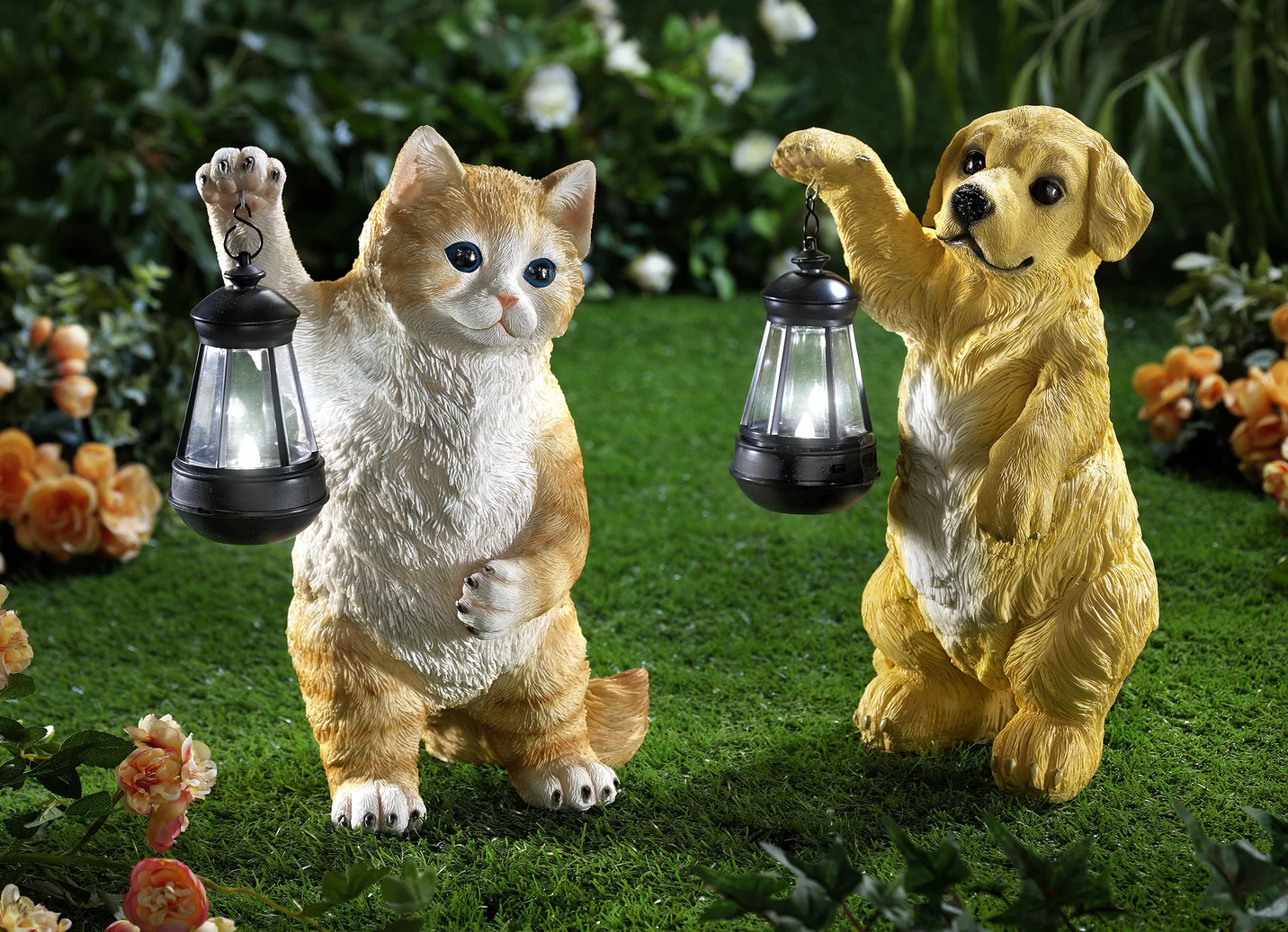 Dekofigur Mit Solarlaterne Aus Wetterfestem Polyresin 3 Dekofigur Mit Solarlaterne Aus Wetterfestem Polyresin