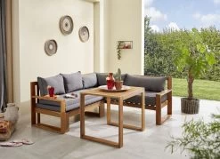 Ecklounge Aus Geöltem Akazienholz