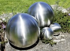 Edelstahlkugeln, 4er-Set -Deko Garten Verkauf edelstahlkugeln 4er set farbe silber matt