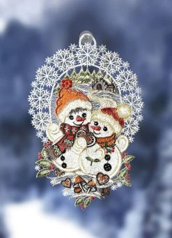 Fensterbild Schneemänner