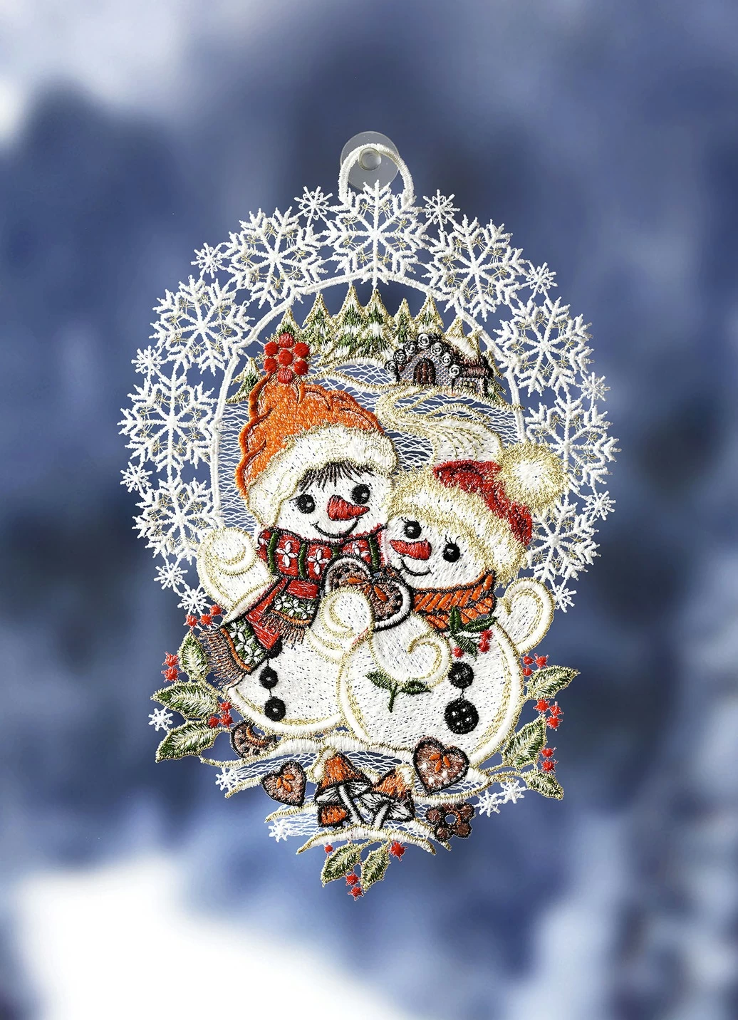 Fensterbild Schneemänner 3 Fensterbild Schneemänner