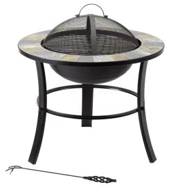 Feuerstelle Stonegate Mit Stilvollem Schiefer-Mosaik-Finish 6 Feuerstelle Stonegate Mit Stilvollem Schiefer-Mosaik-Finish -Deko Garten Verkauf feuerstelle stonegate mit stilvollem schiefer mosaik finish farbe schwarz 1