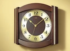 Funk-Wanduhr Aus Massivem Holz In Verschiedenen Farben -Deko Garten Verkauf funk wanduhr aus massivem holz in verschiedenen farben farbe nussbaum