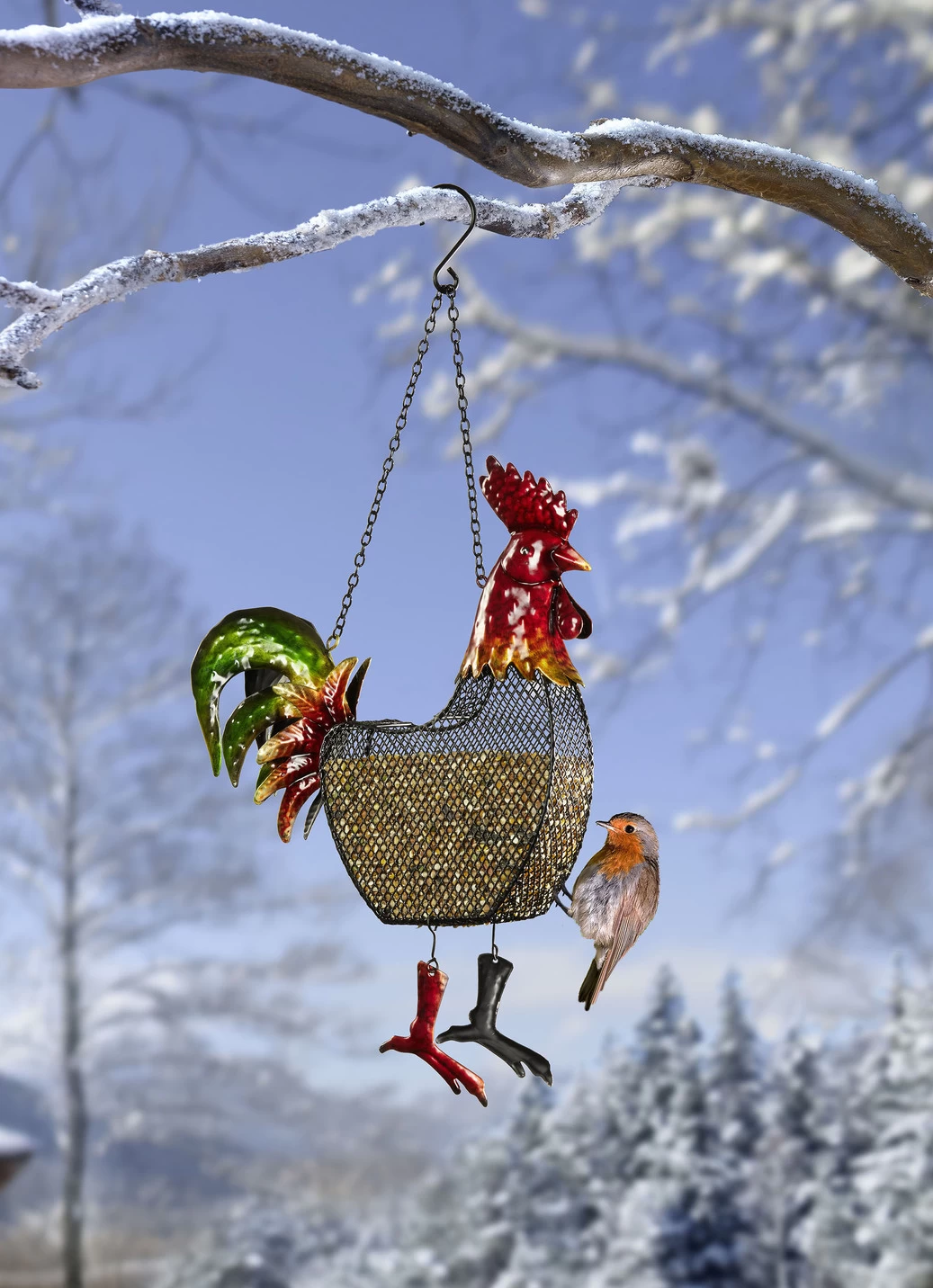 Futterstelle Hahn, Aus Eisen 4 Futterstelle Hahn, Aus Eisen – Bild 2