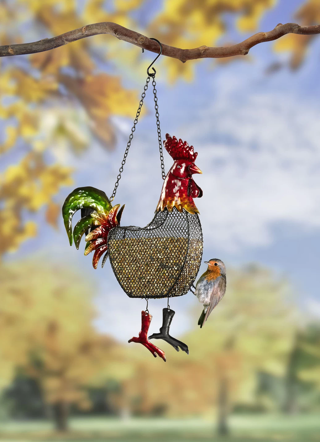 Futterstelle Hahn, Aus Eisen 3 Futterstelle Hahn, Aus Eisen