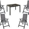 Gartenmöbel-Set Trivero, 5-teilig, Mit Klappsesseln -Deko Garten Verkauf gartenmoebel set trivero 5 teilig mit klappsesseln farbe grau braun