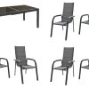 Gartenmöbel-Set Trivero, 7-teilig, Mit Stapelsesseln -Deko Garten Verkauf gartenmoebel set trivero 7 teilig mit stapelsesseln farbe grau braun