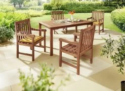 Gartenserie Santos Aus Geöltem Eukalyptusholz -Deko Garten Verkauf gartenserie santos aus geoeltem eukalyptusholz farbe braun 1