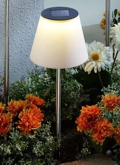 Gartensteckleuchte Solini Mit Erdspieß -Deko Garten Verkauf gartensteckleuchte solini mit erdspiess farbe weiss 1