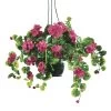 Geranien-Hängeampel Mit Täuschend Echt Wirkenden Geranien