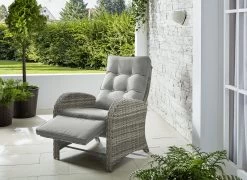 Großzügiger Komfort-Sessel Mit Passendem Sitzkissen -Deko Garten Verkauf grosszuegiger komfort sessel mit passendem sitzkissen farbe grau 1