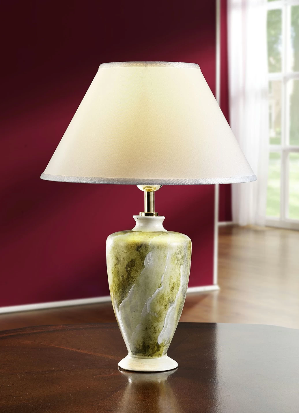 Handbemalte Tischleuchte In Marmor-Optik 3 Handbemalte Tischleuchte In Marmor-Optik