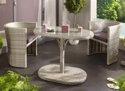 Hartman Balkon-Möbel, 3-teilig -Deko Garten Verkauf hartman balkon moebel 3 teilig farbe grau