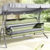 Hollywood-Schaukel, 3-Sitzer, Mit Granitfarbenem Dach