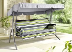 Hollywood-Schaukel, 3-Sitzer, Mit Granitfarbenem Dach