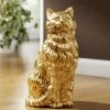 Katze Mit Blattgold Und Strass-Steinen