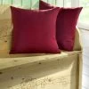 Kissen, 2er-Set, Mit Füllung Aus Weichen Schaumstoffflocken 1 Kissen, 2er-Set, Mit Füllung Aus Weichen Schaumstoffflocken -Deko Garten Verkauf kissen 2er set mit fuellung aus weichen schaumstoffflocken farbe bordeaux