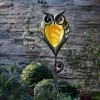 LED-Skulptur Eule -Deko Garten Verkauf led skulptur eule farbe schwarz gold gruen