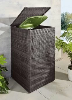 Mülltonnenschrank Aus Witterungsbeständigem Kunststoffgeflecht 8 Mülltonnenschrank Aus Witterungsbeständigem Kunststoffgeflecht -Deko Garten Verkauf muelltonnenschrank aus witterungsbestaendigem kunststoffgeflecht farbe anthrazit