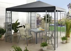 Pavillon In Verschiedenen Ausführungen -Deko Garten Verkauf pavillon in verschiedenen ausfuehrungen farbe anthrazit