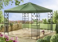 Pavillon Lukas Mit Pulverbeschichtetem Stahlgestell -Deko Garten Verkauf pavillon lukas mit pulverbeschichtetem stahlgestell farbe gruen