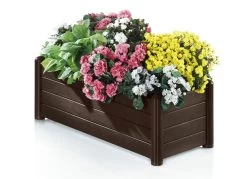 Pflanzkasten Aus Wetterbeständigem Kunststoff -Deko Garten Verkauf pflanzkasten aus wetterbestaendigem kunststoff farbe braun