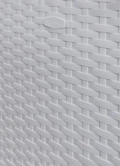 Pflanzkasten In Moderner Rattan-Optik -Deko Garten Verkauf pflanzkasten in moderner rattan optik farbe steingrau