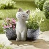 Pflanztopf Katze Aus Polyresin -Deko Garten Verkauf pflanztopf katze aus polyresin farbe grau