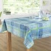 Pflegeleichte Tischdecke Aus 100% Baumwolle -Deko Garten Verkauf pflegeleichte tischdecke aus 100 baumwolle farbe blau groesse 110
