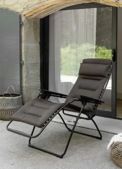 Relax-Liege XL Lafuma Be Comfort -Deko Garten Verkauf relax liege xl lafuma be comfort farbe grau