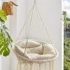 Schaukel-Hängesessel Mit Kissen -Deko Garten Verkauf schaukel haengesessel mit kissen farbe natur