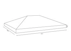 Schutzhaube Für Pavillondach, Verschiedene Ausführungen -Deko Garten Verkauf schutzhaube fuer pavillondach verschiedene ausfuehrungen farbe transparent 3