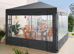 Seitenwand-Set, 2-teilig, Für Pavillon, Verschiedene Ausführungen 6 Seitenwand-Set, 2-teilig, Für Pavillon, Verschiedene Ausführungen -Deko Garten Verkauf seitenwand set 2 teilig fuer pavillon verschiedene ausfuehrungen farbe anthrazit