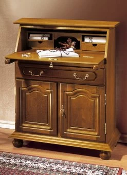 Sekretär Mit Echtholzfurnier -Deko Garten Verkauf sekretaer mit echtholzfurnier farbe nussbaum