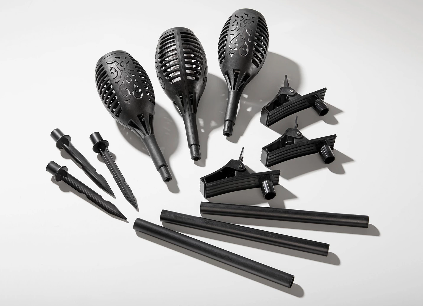 Solar-Fackel, 3er-Set, Zum Klemmen Oder Stecken 5 Solar-Fackel, 3er-Set, Zum Klemmen Oder Stecken – Bild 3