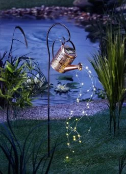 Solar Gießkanne Mit 36 LED Lichterkette