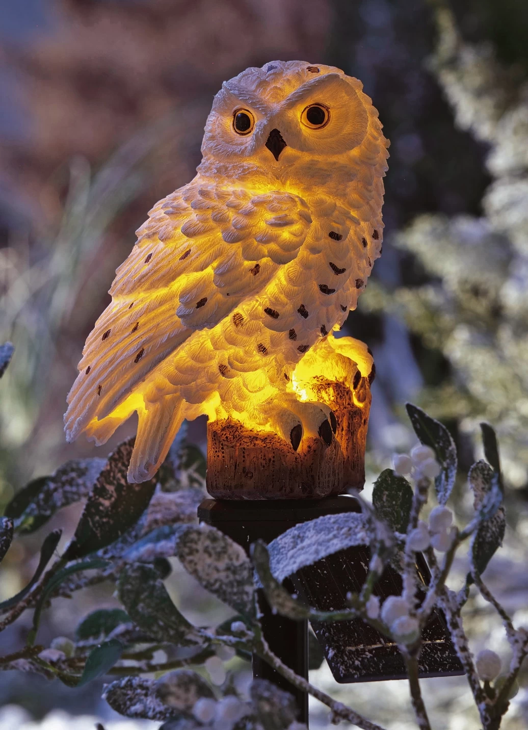 Solar-Schnee-Eule Aus Polyresin 3 Solar-Schnee-Eule Aus Polyresin