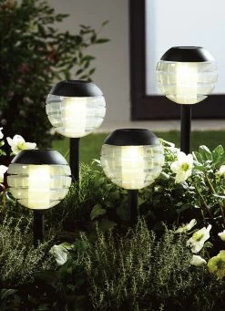 Solarleuchte Mit Softone-LED, 4er-Set -Deko Garten Verkauf solarleuchte mit softone led 4er set farbe schwarz