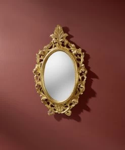 Spiegel Mit Goldfarben Verzierten Rahmen