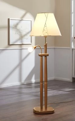 Stehleuchte Mit Stoffschirm -Deko Garten Verkauf stehleuchte mit stoffschirm farbe eiche 1