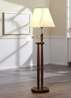 Stehleuchte Mit Stoffschirm -Deko Garten Verkauf stehleuchte mit stoffschirm farbe nussbaum