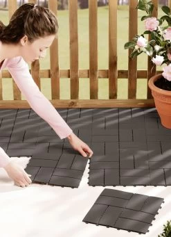 Terrassenplatten-Set, 12-teilig -Deko Garten Verkauf terrassenplatten set 12 teilig farbe anthrazit