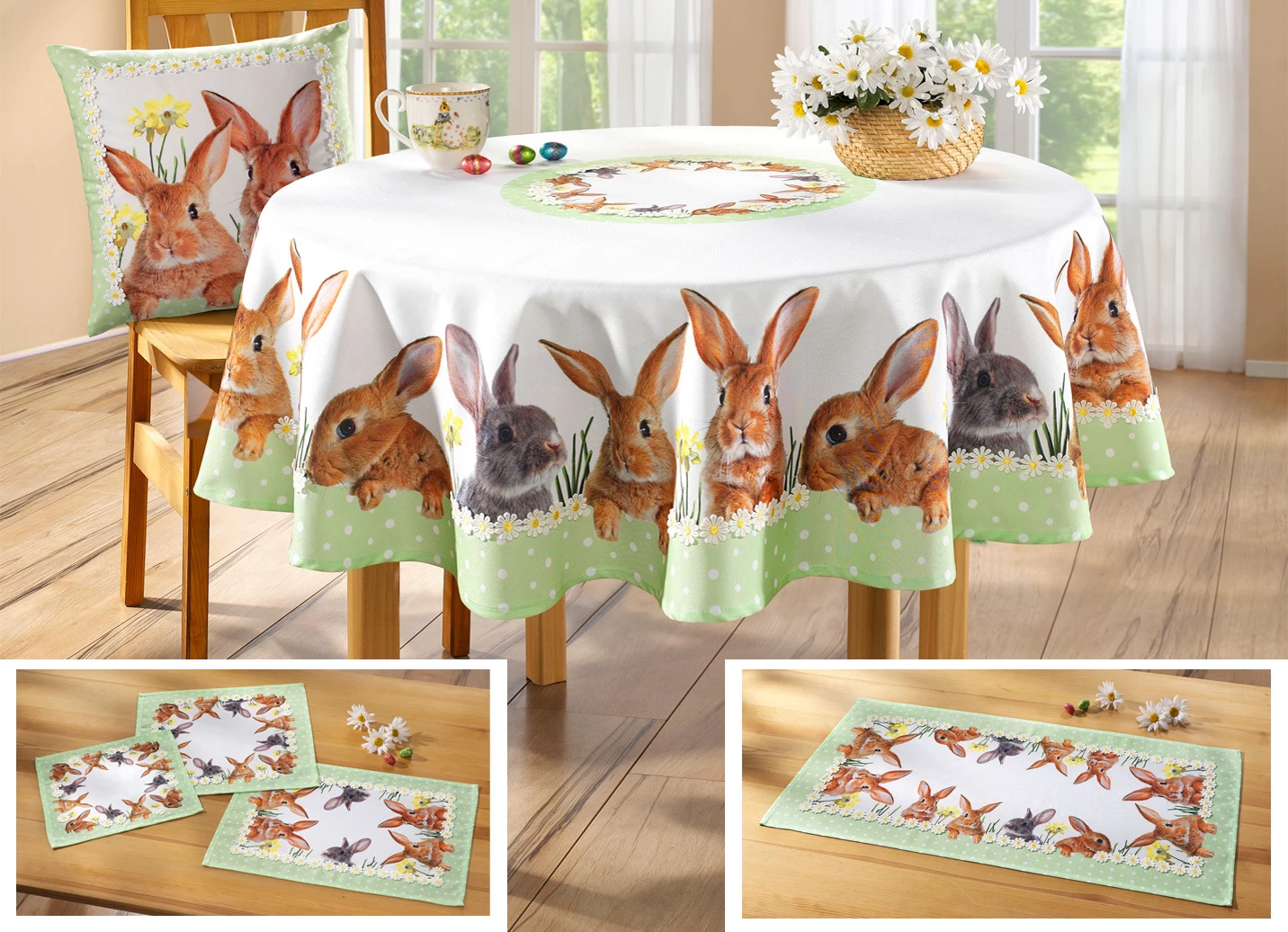 Tisch- Und Raumdekoration Mit Hasen-Motiven 4 Tisch- Und Raumdekoration Mit Hasen-Motiven – Bild 2