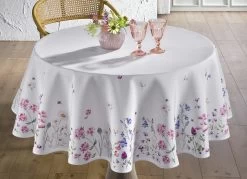 Tisch- Und Raumdekoration Mit Wiesenblumen-Dessin -Deko Garten Verkauf tisch und raumdekoration mit wiesenblumen dessin groesse 200