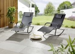 UV-beständige Schaukelliege Inkl. Kopfkissen -Deko Garten Verkauf uv bestaendige schaukelliege inkl kopfkissen farbe schwarz 2